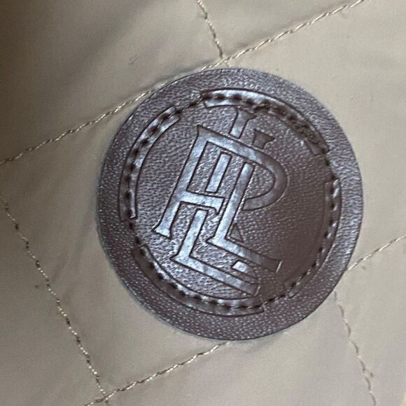 Lauren Ralph Lauren Jacket Women’s XS Tan Quilted Equestrian Collar Logo *READ* - Picture 14 of 16